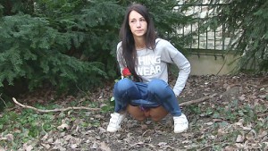 26.03.2016 – Eveline – He missed his date – pissing, public piss, solo